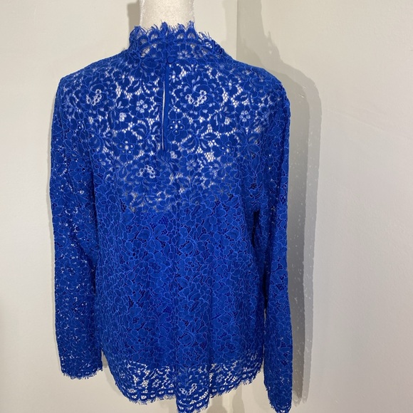 J crew Royal Blue Lace Top - Picture 4 of 6